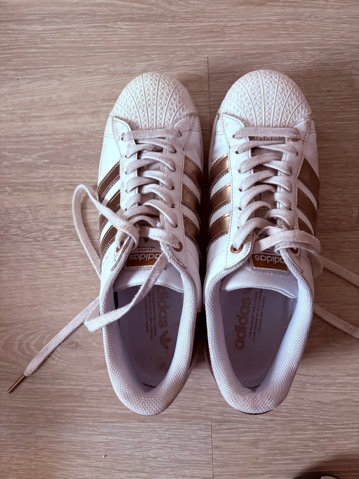 Adidas Superstar sneakers maat 42 2/3, Ophalen of Verzenden, Gedragen, Wit, Sneakers of Gympen