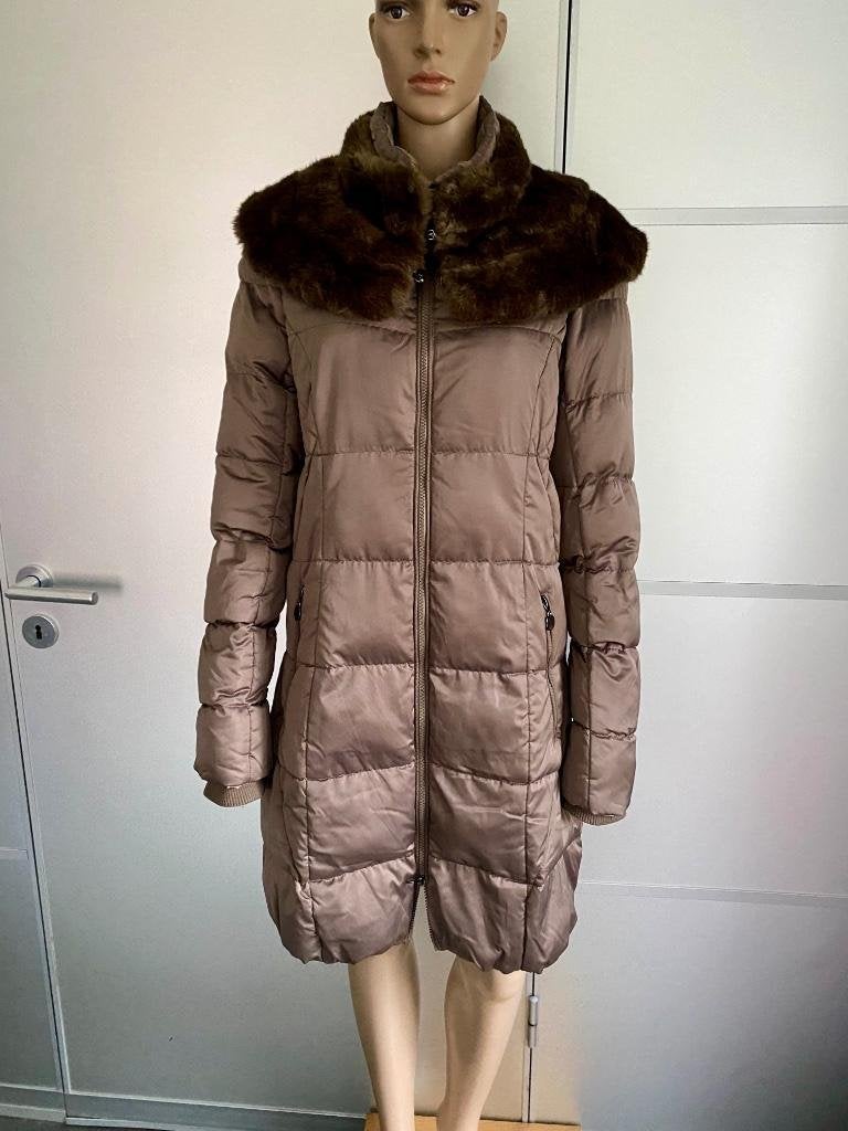 i589 Rino&Pelle maat 40=M lange winterjas jas parka beige, Maat 38/40 (M), Beige, Rino en Pelle, Ophalen of Verzenden