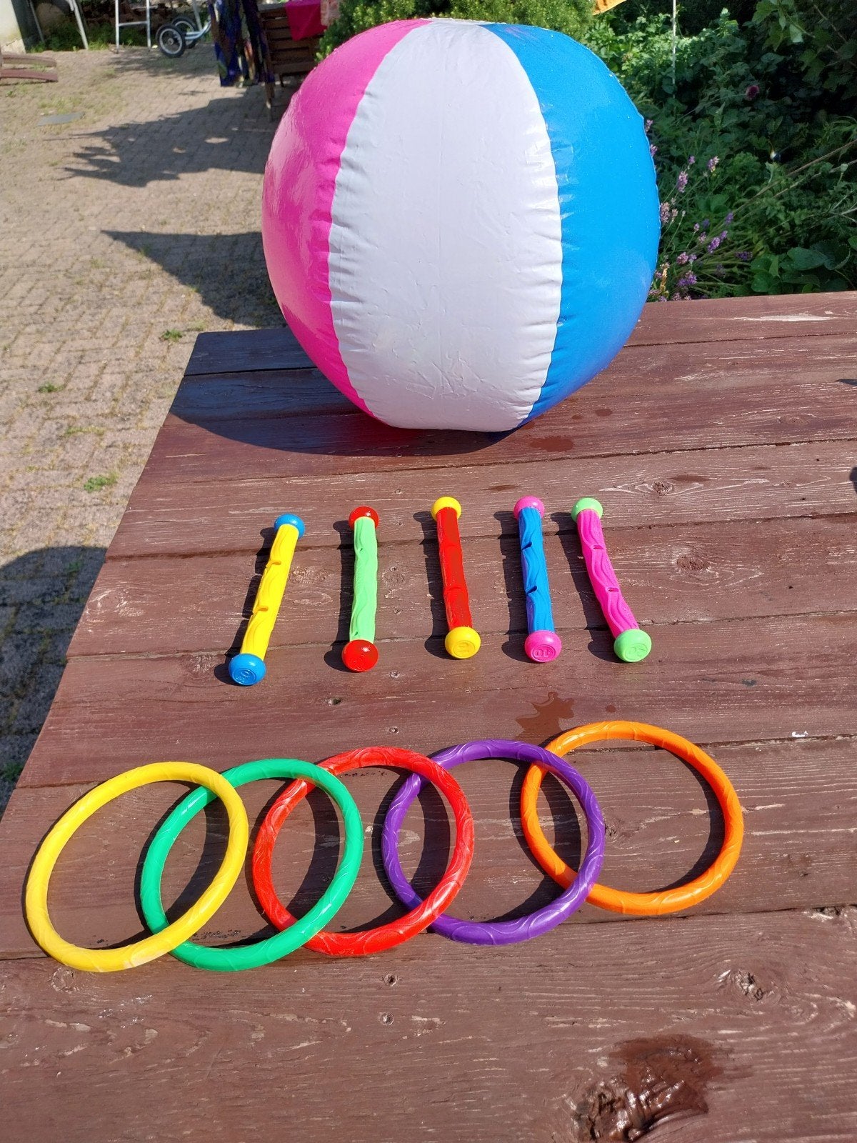 Water speelgoed, opduiken. Als set te koop, Ophalen of Verzenden, Zo goed als nieuw, Duikspeelgoed