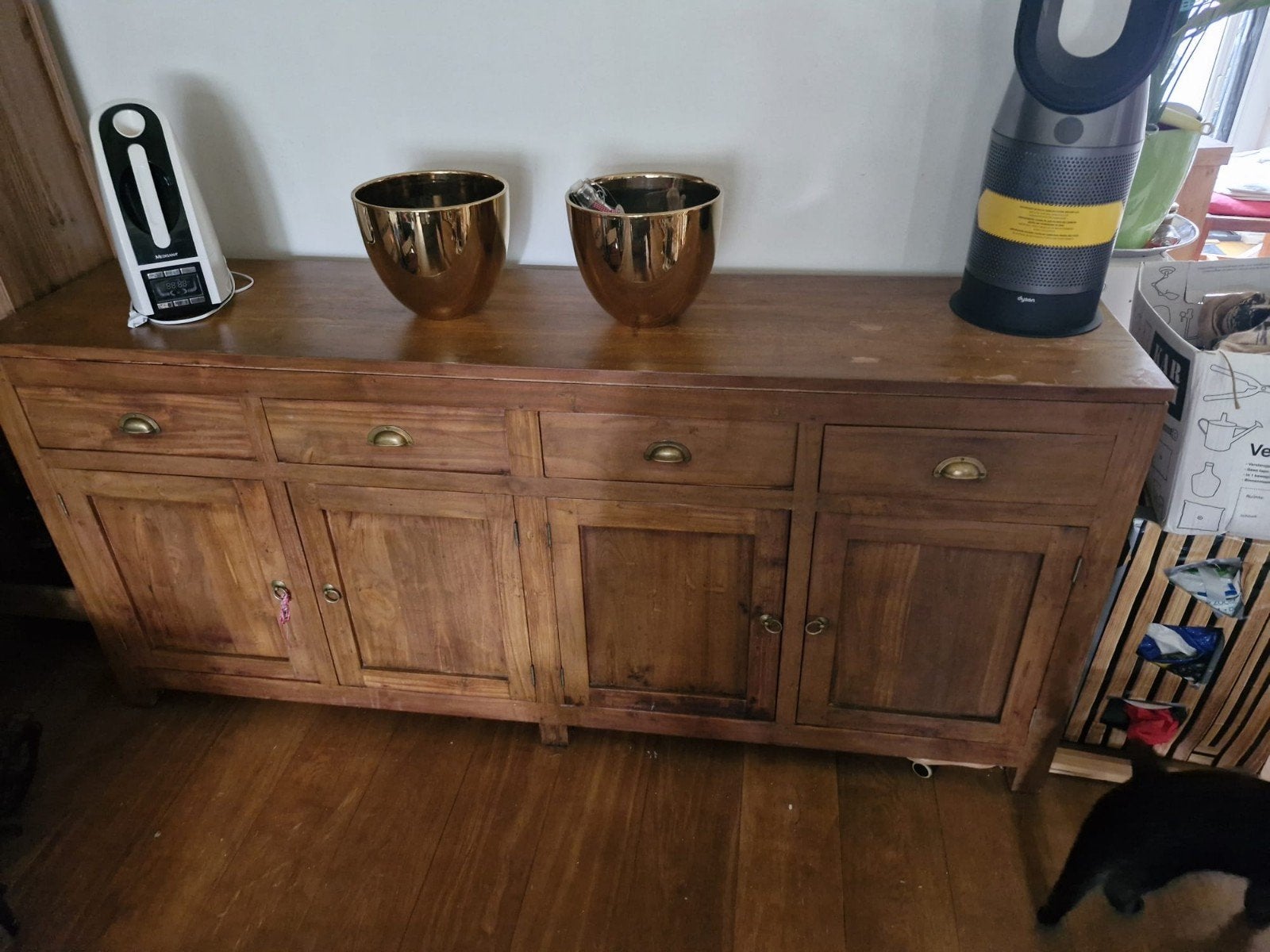 Hoge dressoir, Huis en Inrichting, Ophalen, Gebruikt, Met deur(en), 150 tot 200 cm