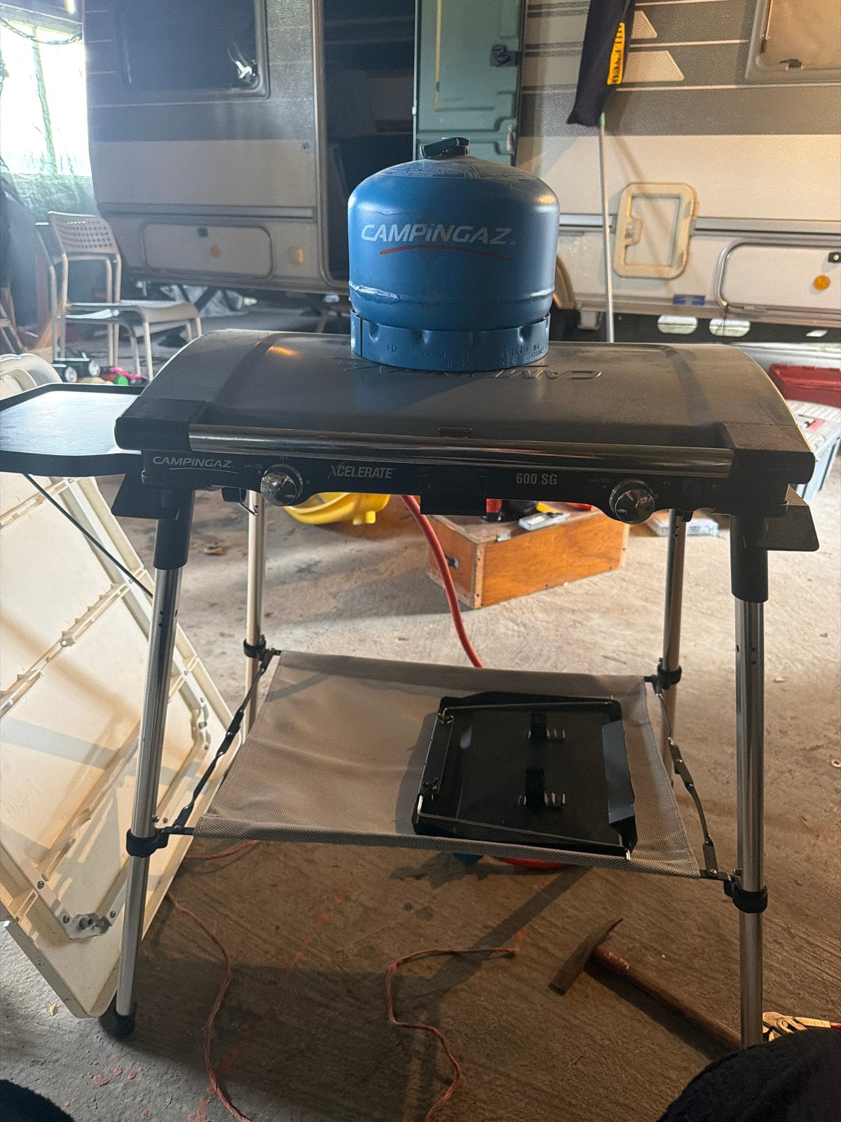 Campingaz Xcelerate 600 SG met gasfles (bijna vol), Ophalen, Gebruikt