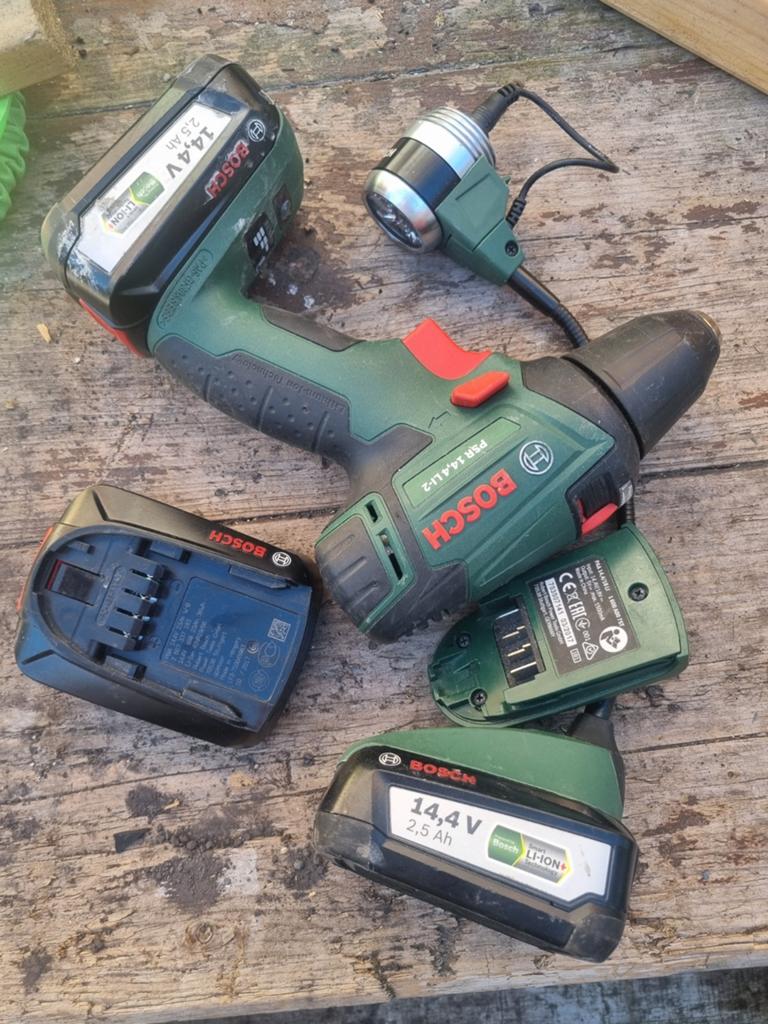 bosch psr 14,4v li-2 schroeftol met veel toebehoren, Doe-het-zelf en Verbouw, Gereedschap | Boormachines, Ophalen of Verzenden