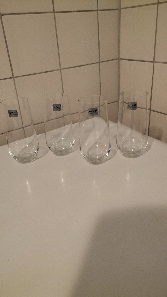 4 Vivo Longdrink glazen Nieuw van Albert Heijn, Glas of Glazen, Nieuw, Ophalen of Verzenden, Glas