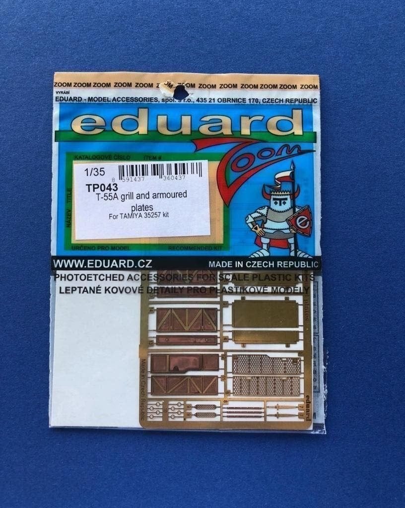 Eduard TP043 T-55A grills & armoured plates -Tamiya 1/35, Ophalen of Verzenden, Nieuw, 1:32 tot 1:50