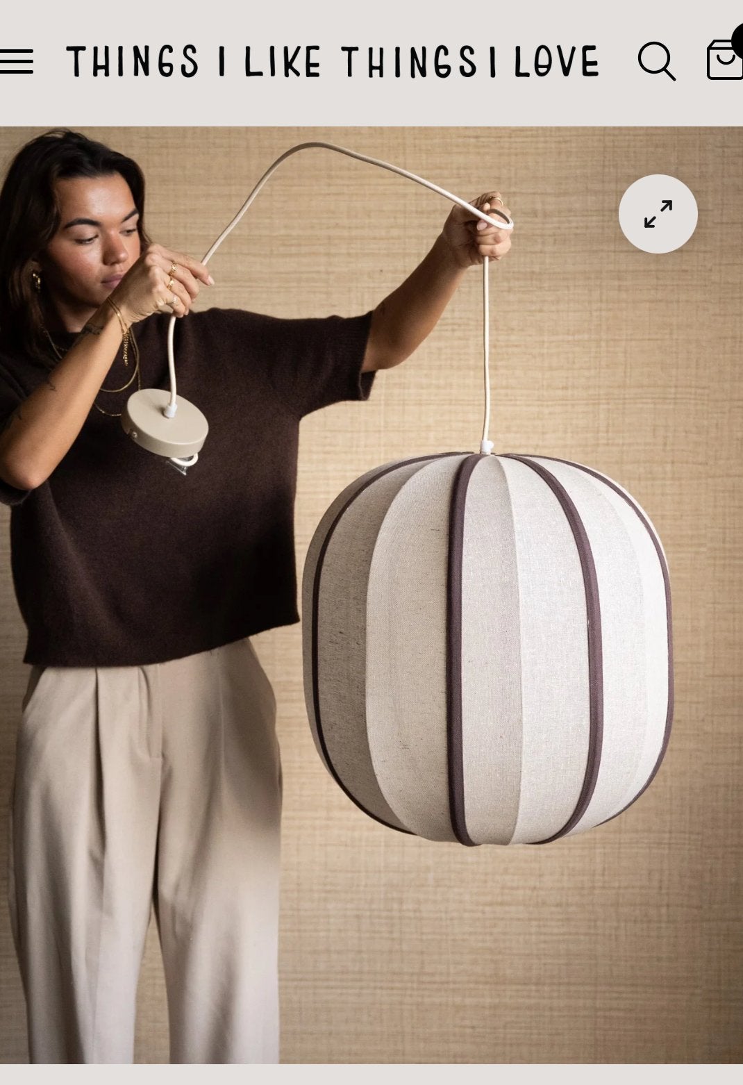 Hanglampenkap 'Things I Like Things I Love' (excl. fitting), Ophalen of Verzenden, Nieuw, Japandi