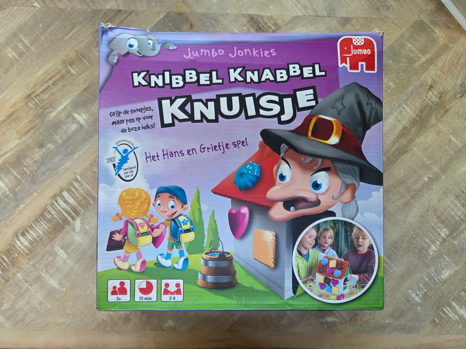 Spel knibbel knabbel knuisje, Drie of vier spelers, Ophalen of Verzenden, Gebruikt, Jumbo