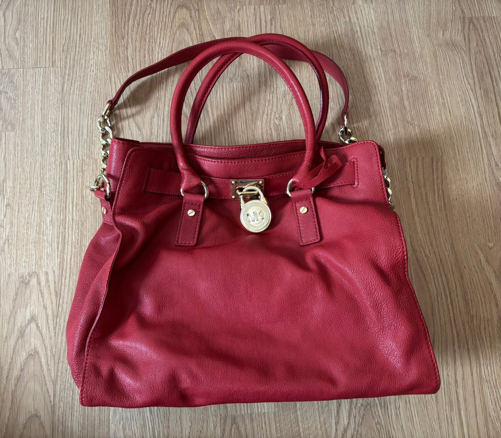 Prachtige diep rode Michael Kors shopper / schoudertas, Ophalen of Verzenden, Zo goed als nieuw, Rood, Shopper