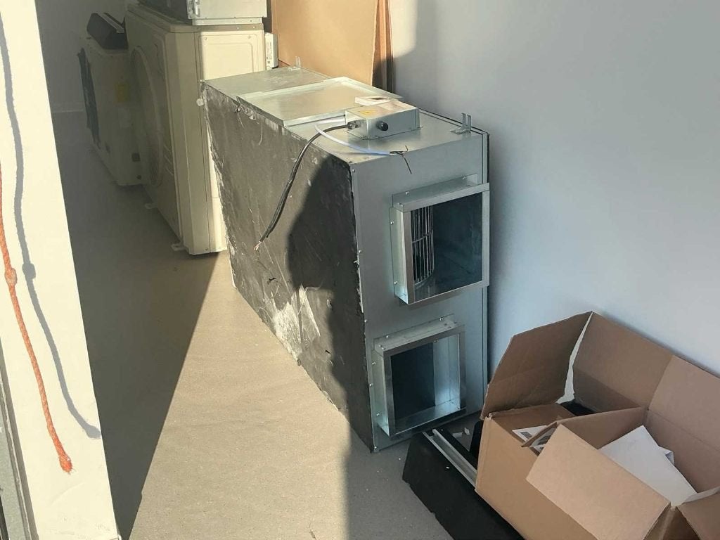 NUSSUN NER-B2500D-S WTW 2500 m³/u – getest werkend, Doe-het-zelf en Verbouw, Ophalen, Gebruikt, Ventilator en Afzuiger