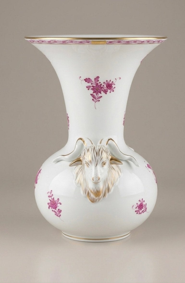 Herend Hongarije Apponyi Raspberry Vaas - 24k Verguld, Antiek en Kunst, Ophalen of Verzenden