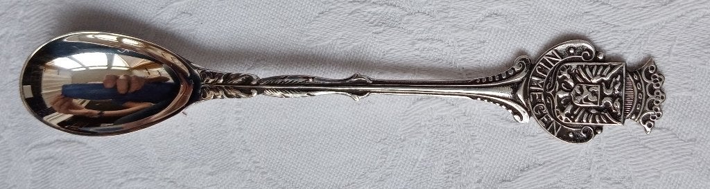 theelepel Nijmegen Massief 835 zilver, Antiek en Kunst, Ophalen of Verzenden, Zilver