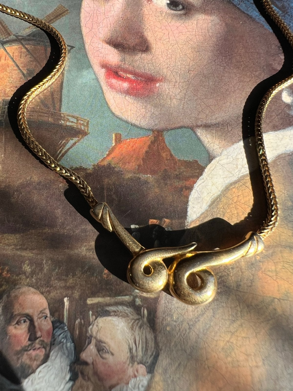 Monet Halsketting - Vintage Amerikaans Design, Ophalen of Verzenden, Zo goed als nieuw, Goud, Overige materialen