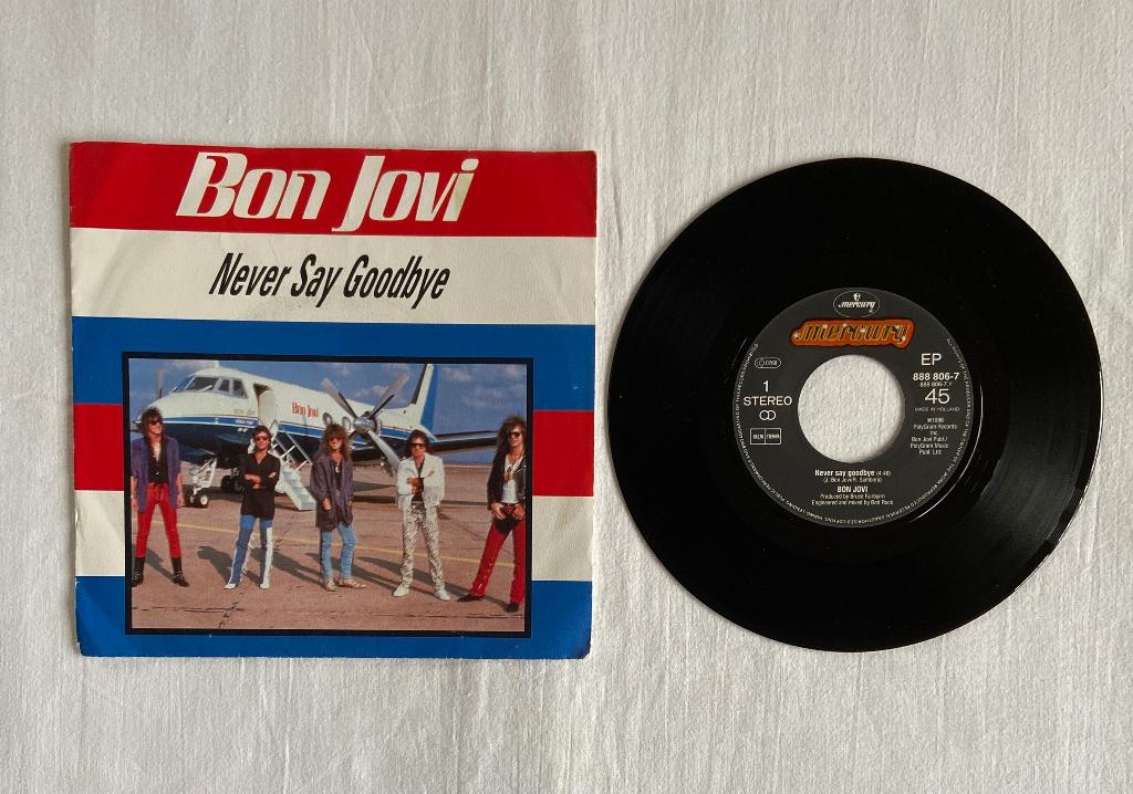 Bon Jovi - never say goodbye, Cd's en Dvd's, Vinyl Singles, Gebruikt, 7 inch, Single, Ophalen of Verzenden