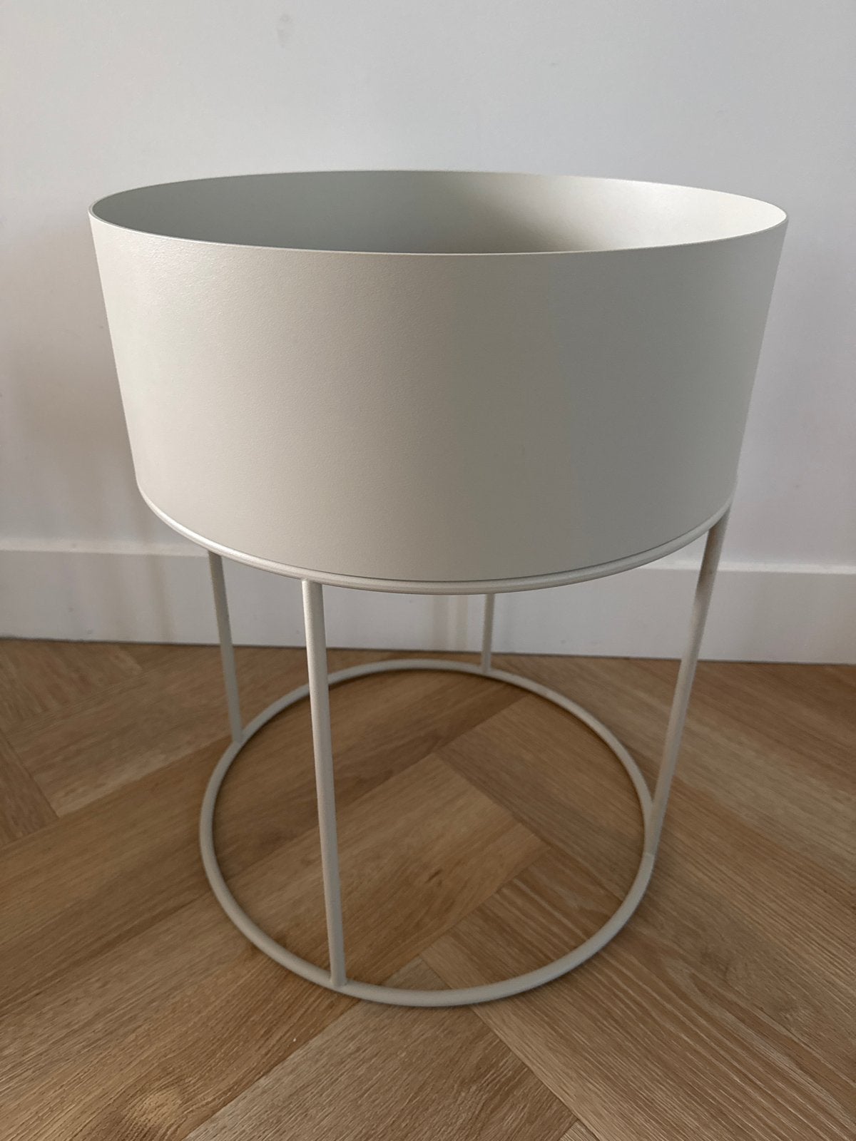 Ferm Living Plant Box rond lichtgrijs 40x50cm, Ophalen, Zo goed als nieuw