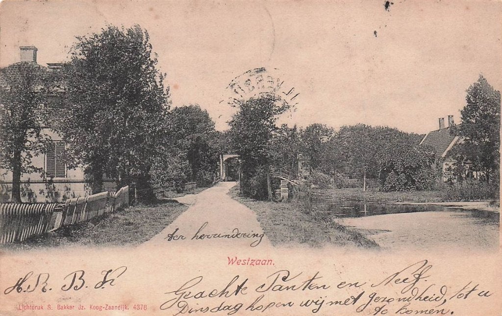 702-490-015 Westzaan, Verzenden, Voor 1920, Noord-Holland