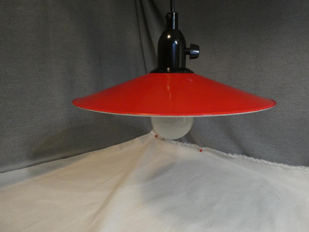 Gnosjö Konstsmide, Zweden Rode Hanglamp, Gebruikt, Vintage Zweeds, Ophalen of Verzenden, Metaal