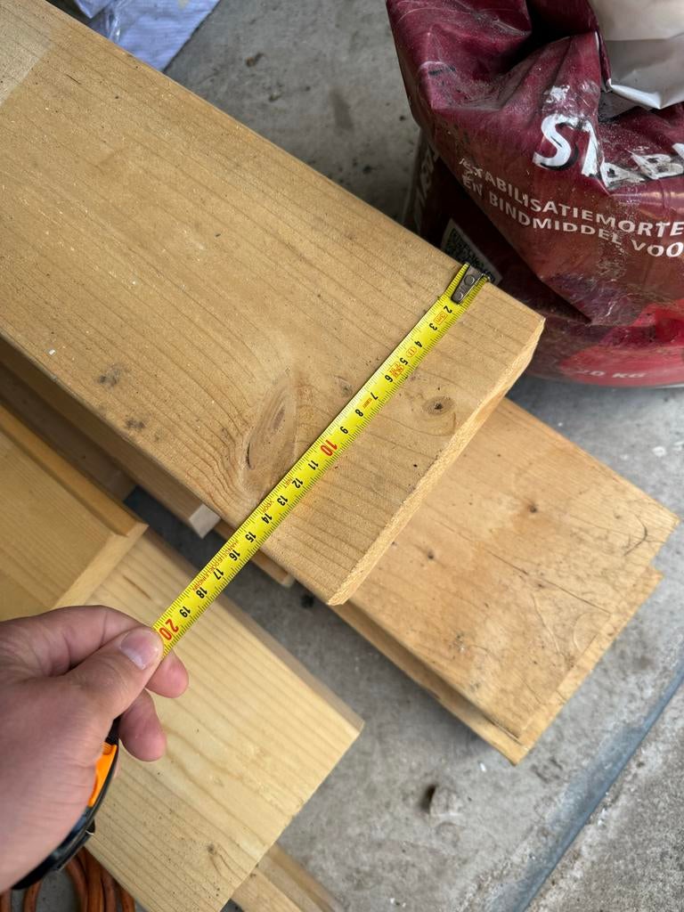 5x vuren balken C24, bruto 63x160 mm, netto 58x155mm, 330cm, Ophalen, Nieuw, Balk, Overige houtsoorten