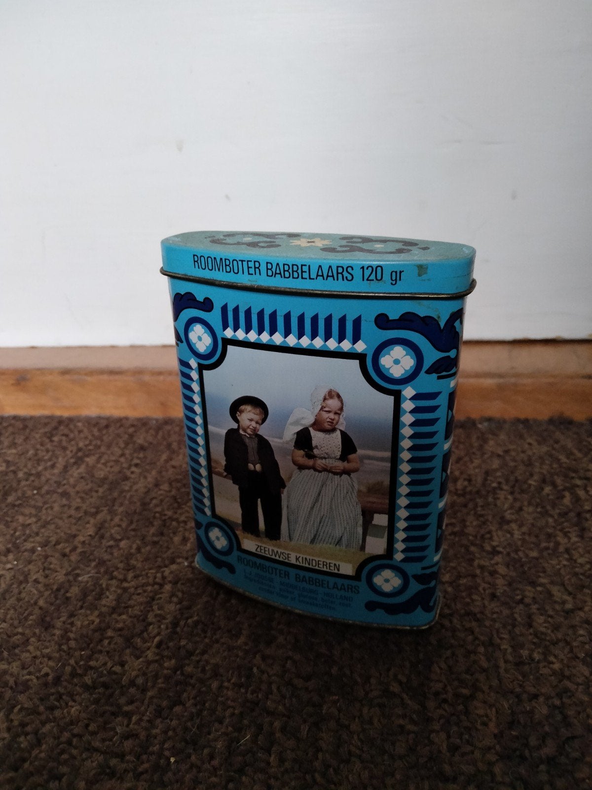 Vintage blikken trommel Zeeuwse Meisje Roomboter Babbelaars, Ophalen of Verzenden, Gebruikt, Overige, Overige merken