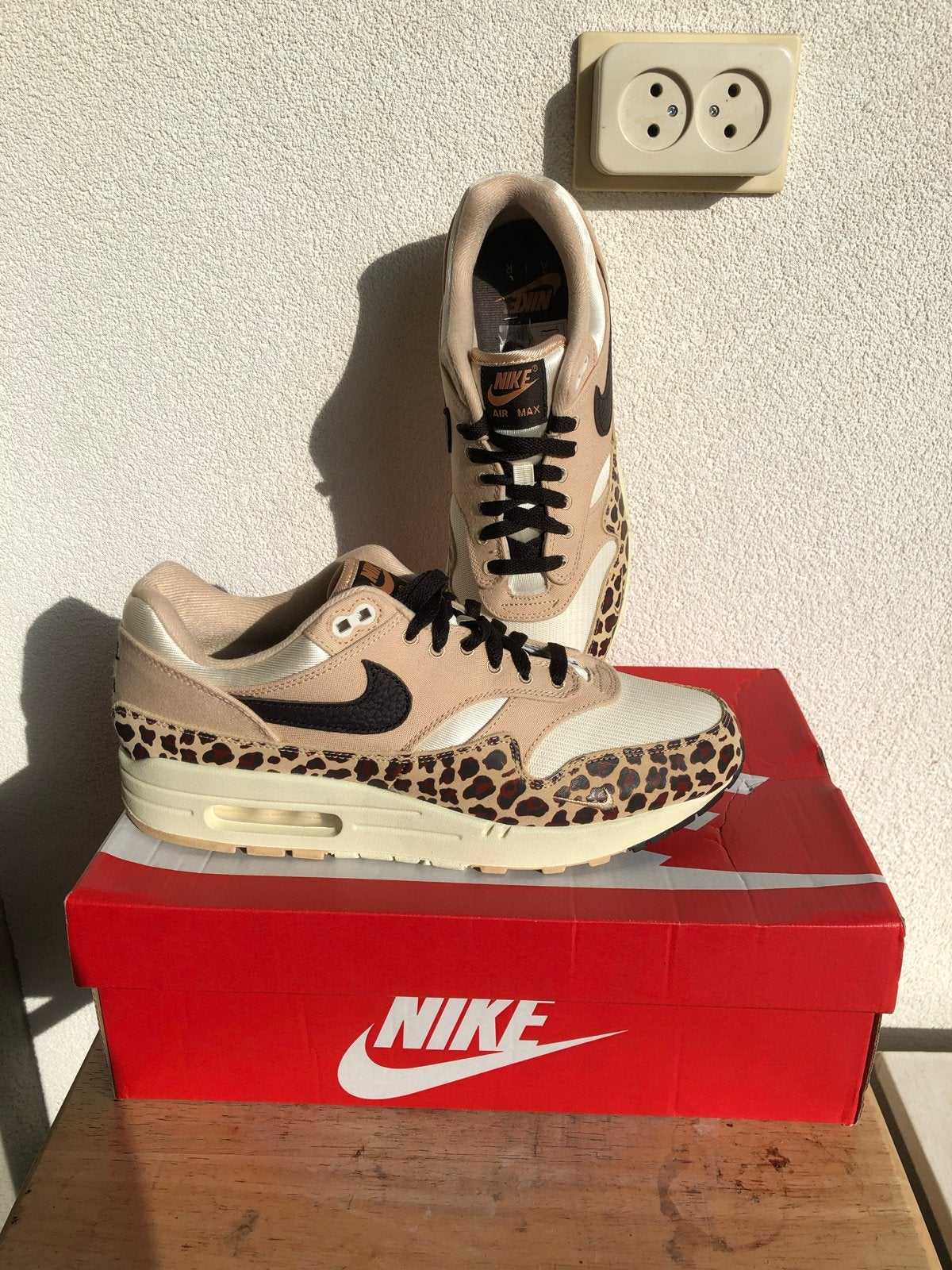 Nike Air Max 1 '87 Leopard Print Sneakers, Kleding | Heren, Overige kleuren, Nieuw, Ophalen of Verzenden, Sneakers of Gympen