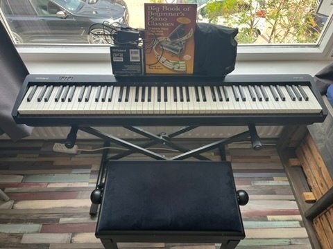 Roland FP-10 Digitale Piano+ Accessoires, Muziek en Instrumenten, Piano's, Ophalen, Zwart, Digitaal, Zo goed als nieuw