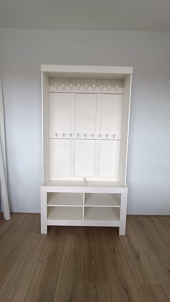 Open hout garderobekast - wit | Open wood wardrobe entrance, Huis en Inrichting, Kasten | Kledingkasten, Ophalen, Met plank(en)