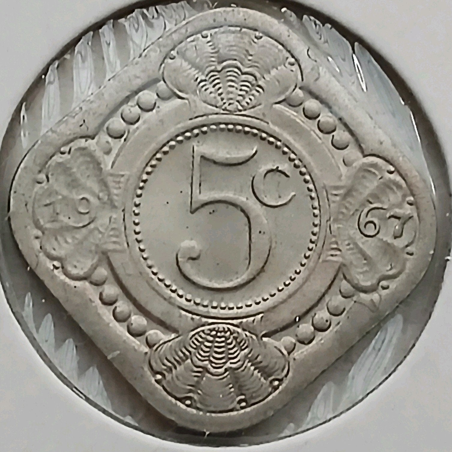 5 Cent 1967 Nederlandse Antillen Prachtige Oude Vintage Munt, Ophalen of Verzenden