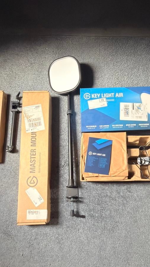 Elgato keylight air + elgato master mount + elgato solid arm, Ophalen of Verzenden, Zo goed als nieuw