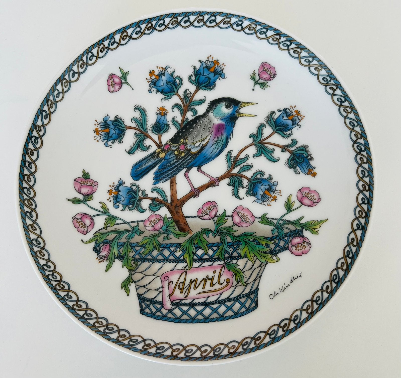 Porseleinen wandbord April Ole Winther Hutschenreuther, Ophalen of Verzenden