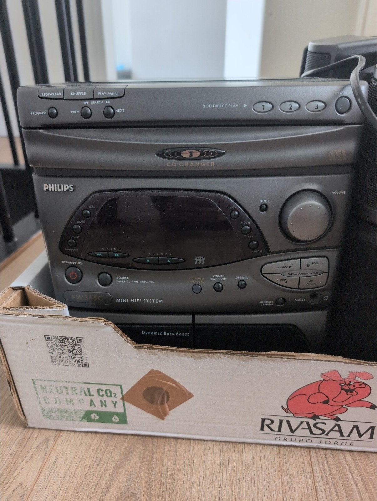 Philips Mini Hifi Systeem FW355C met speakers, Audio, Tv en Foto, Ophalen, Philips, Gebruikt, Cd-speler