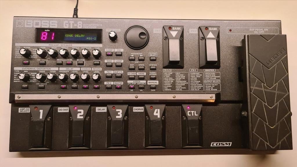 Boss GT-8 Gitaar Multi-effect Processor, Muziek en Instrumenten, Effecten, Ophalen of Verzenden, Gebruikt, Delay of Echo