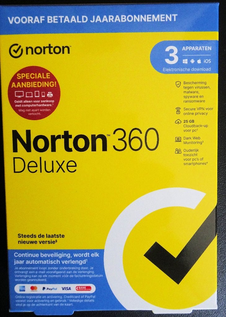 Norton 360 De Luxe software - nieuw geseald, Ophalen of Verzenden, Nieuw, Norton, Android