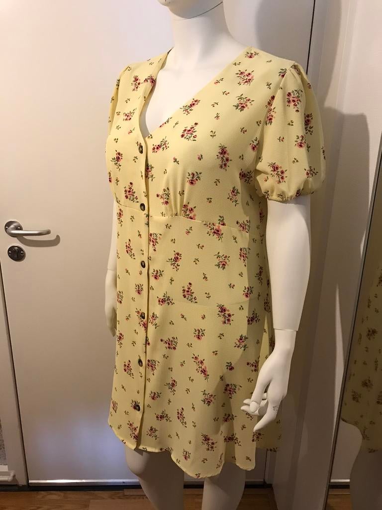 H&M curvy zomer jurk geel bloemen print maat 2xl nieuw, Verzenden, Nieuw, Geel, Jurk