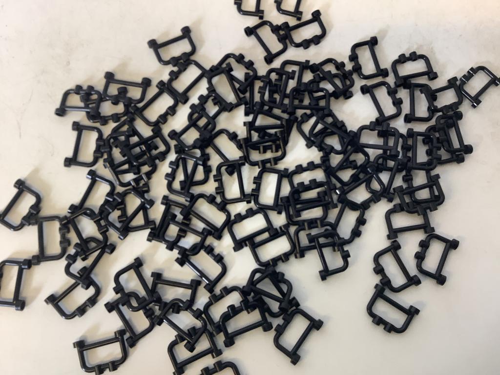 Lego staaf hek 1x4x2 met open noppen zwart, Kinderen en Baby's, Speelgoed | Duplo en Lego, Ophalen of Verzenden, Gebruikt, Losse stenen