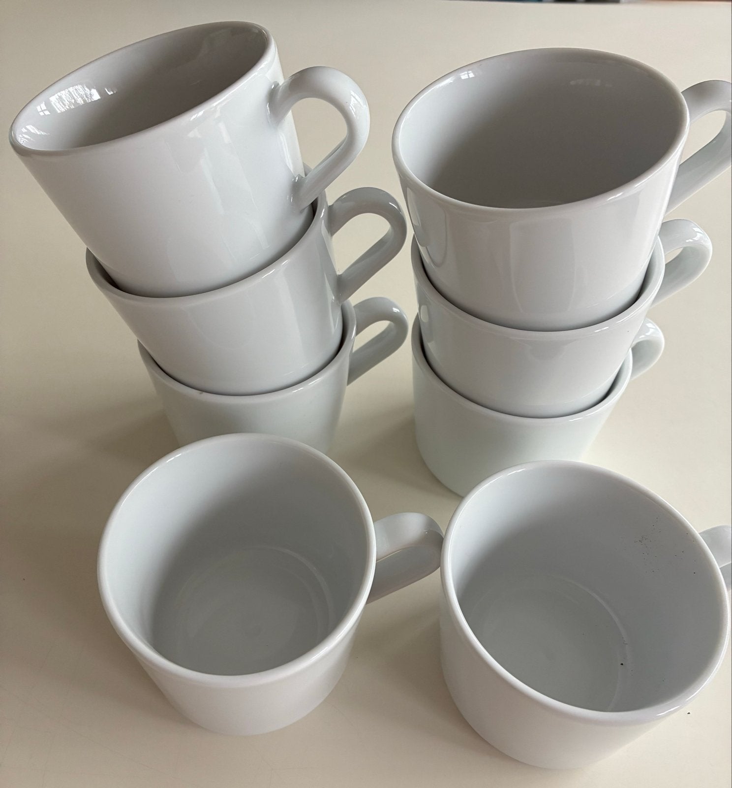 8x IKEA FÄRGRIK Mokken/Kopjes - Wit, Zo goed als nieuw, Overige typen, IKEA, Ophalen of Verzenden, Zo goed als nieuw