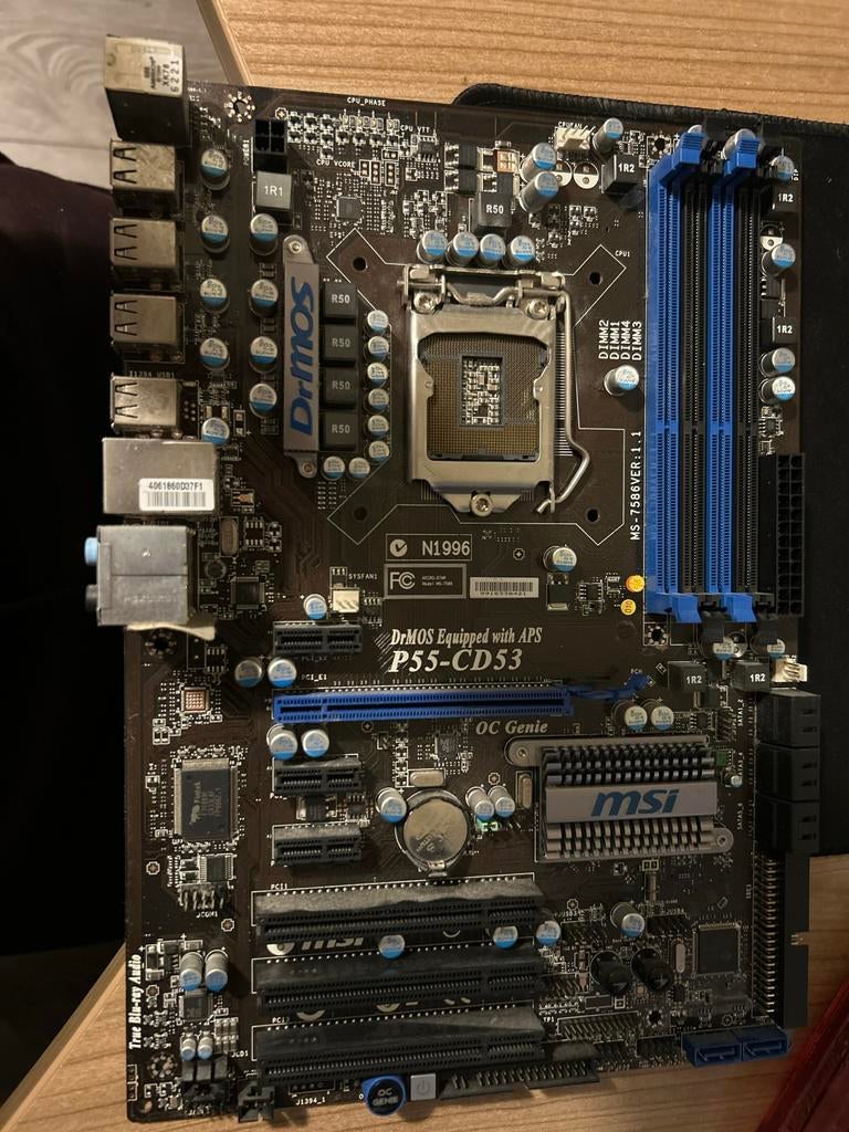 MSI P55-CD53 Moederbord, Ophalen, Gebruikt, Intel, DDR3