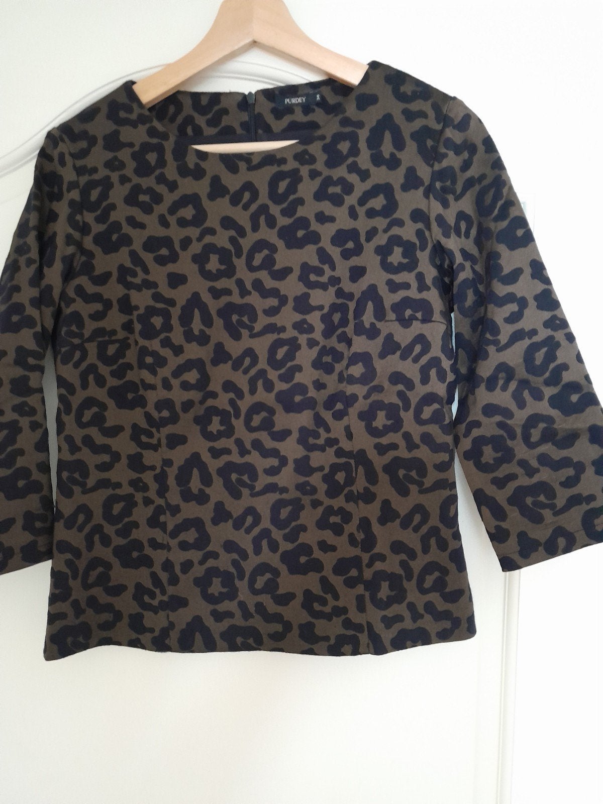 Purdey Blouse met Luipaardprint - Maat 36 (S), Overige kleuren, Ophalen of Verzenden, Zo goed als nieuw, Purdey