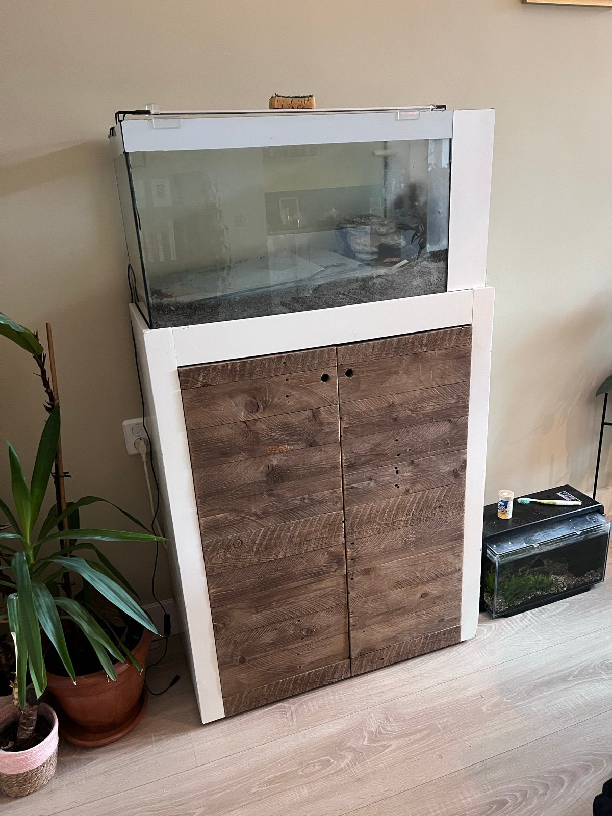 Aquarium 115L en opbergkast + complete starterset, Dieren en Toebehoren, Ophalen, Leeg aquarium
