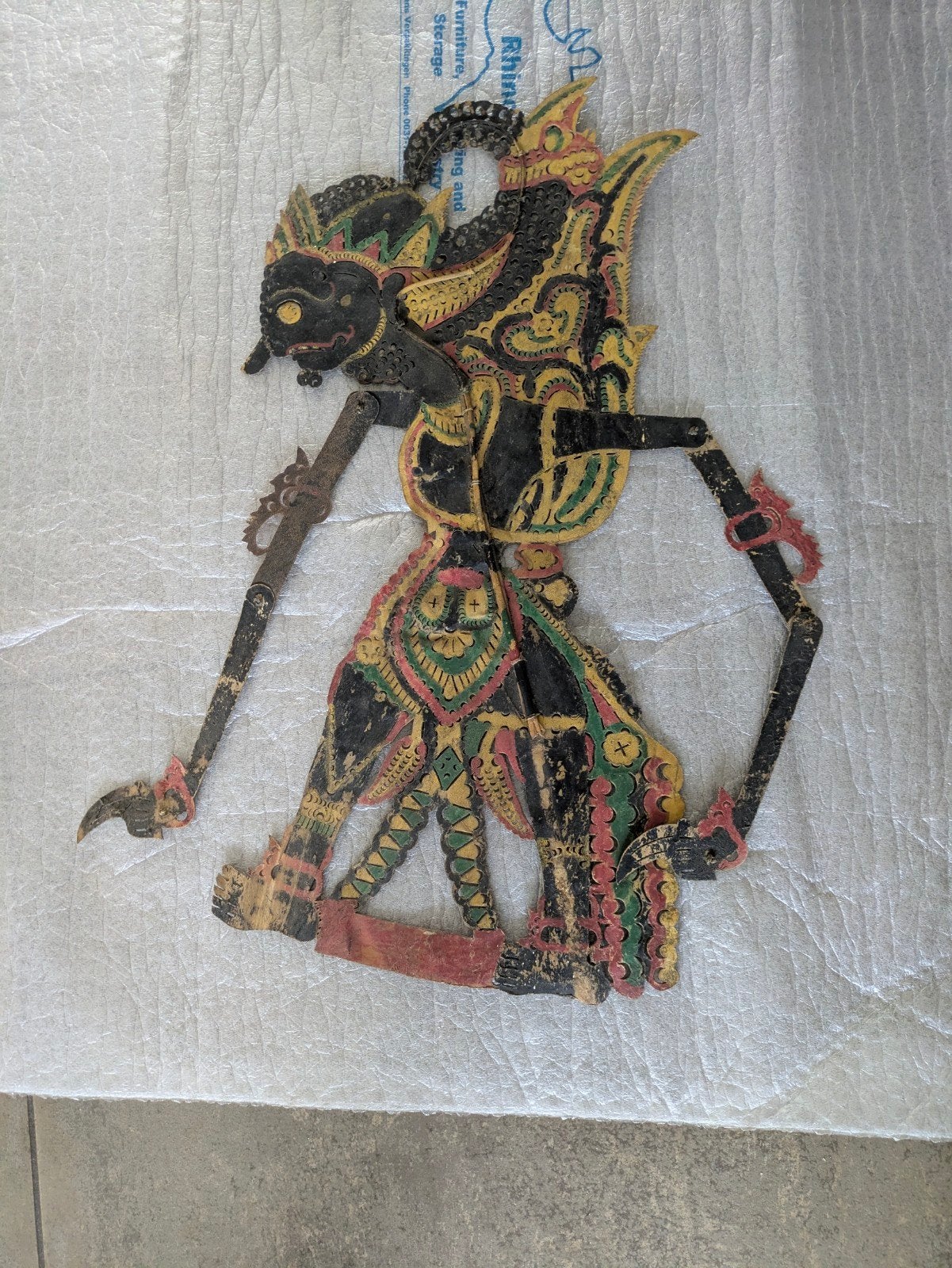 Prachtige Wayang Kulit Schaduwpop - Indonesisch Leer, Ophalen