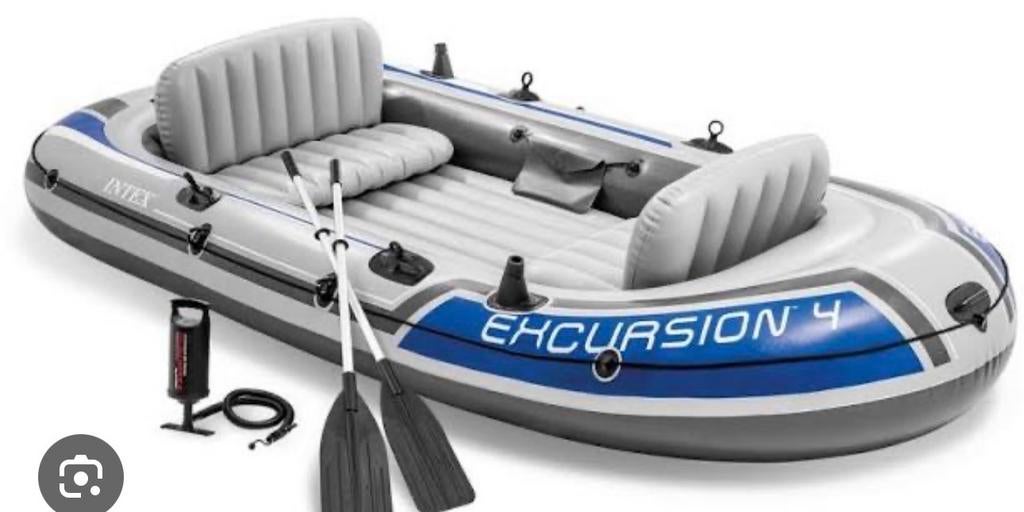 Intex Excursion 4 Opblaasboot - Opknapper voor zachte prijs, Watersport en Boten, Kano's, Ophalen, Drie personen of meer, Overige typen