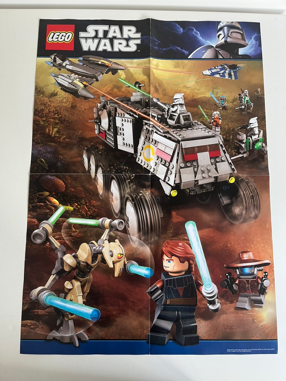 Originele LEGO Star Wars Poster Clone Turbo Tank - 2010, Ophalen of Verzenden, Zo goed als nieuw, Lego, Star Wars