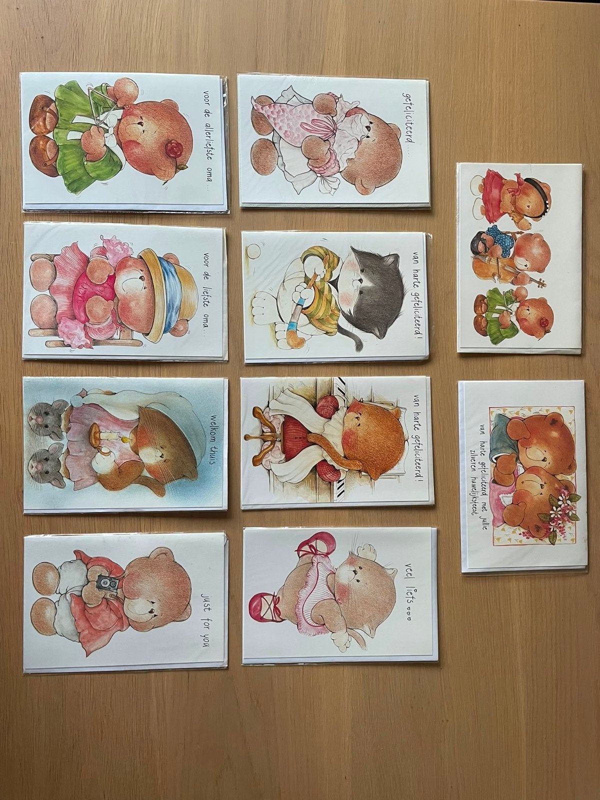 Setjes vintage verjaardagskaarten, Ophalen of Verzenden, Nieuw, Plaatje