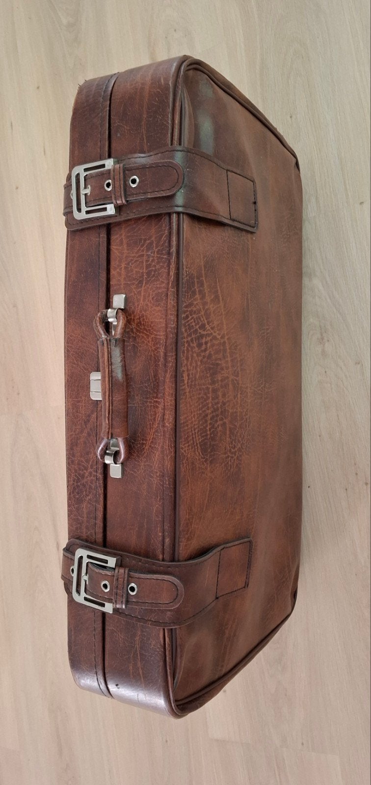 Retro koffer bruin, Ophalen, Overige materialen, Gebruikt, 45 tot 55 cm