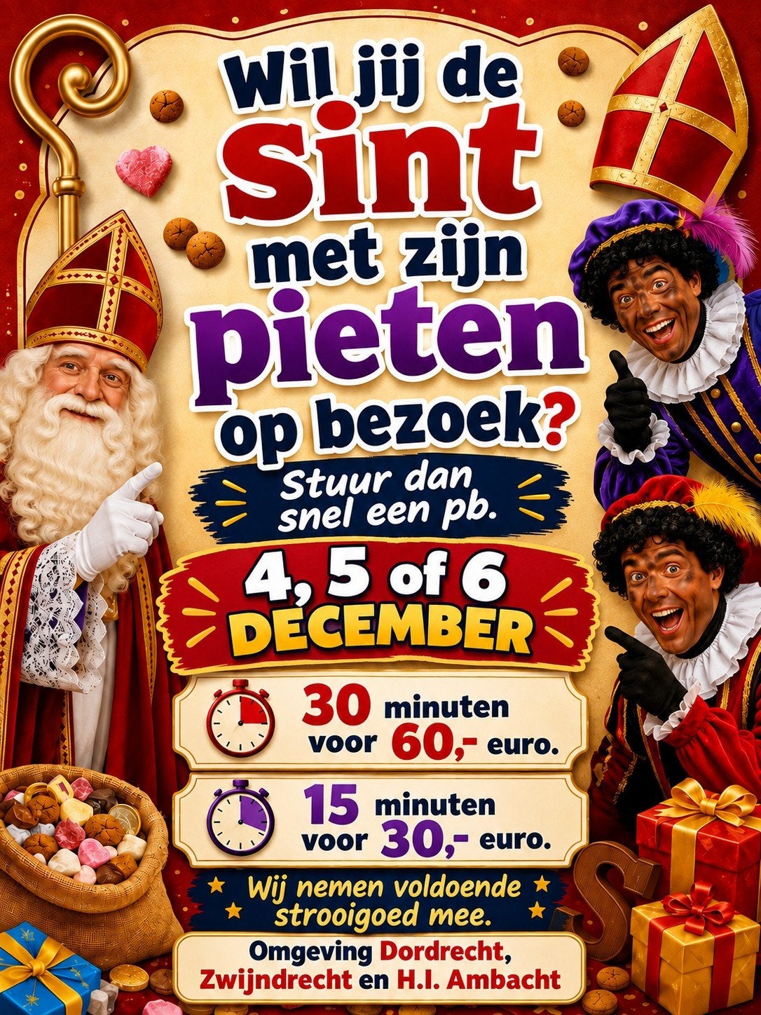 sint en piet op bezoek, Ophalen