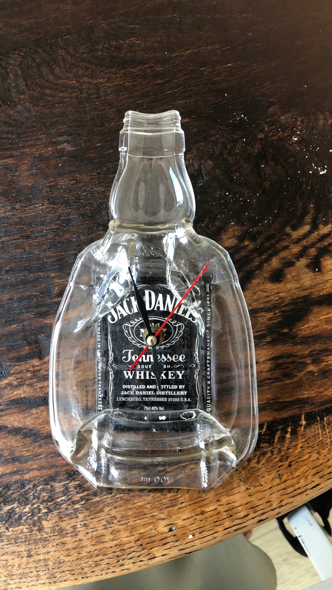 Klok Fles Jack Daniels 14x25 cm, Ophalen, Zo goed als nieuw