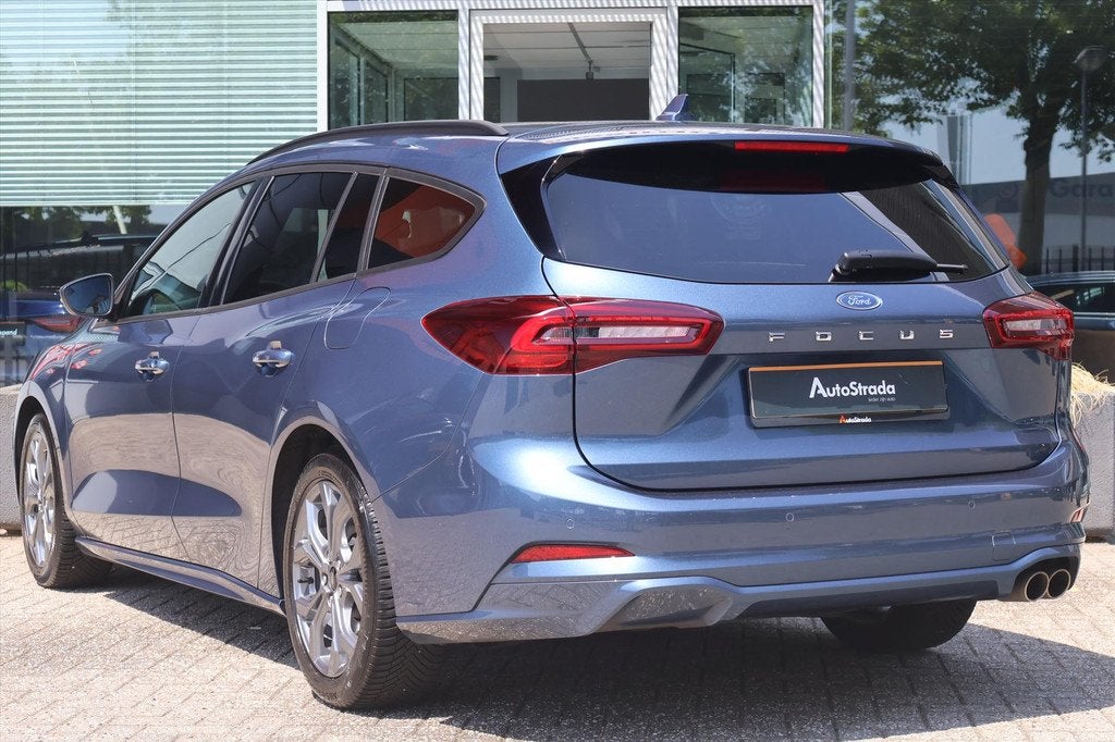 Ford Focus Wagon 1.0 ST-Line 125pk | Navigatie | Carplay | C, Auto's, Ford, Stof, Gebruikt, Met garantie (alle), Blauw