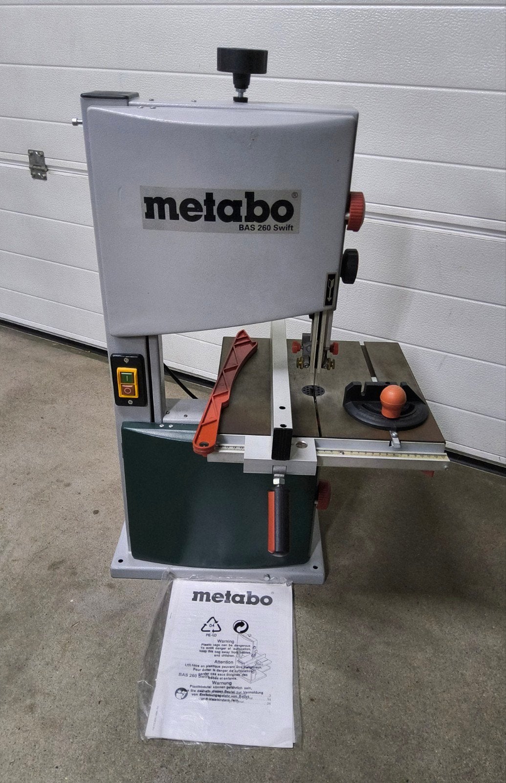 Metabo BAS 260 Swift lintzaagmachine., Ophalen, 70 mm of meer, Zo goed als nieuw, Minder dan 600 watt