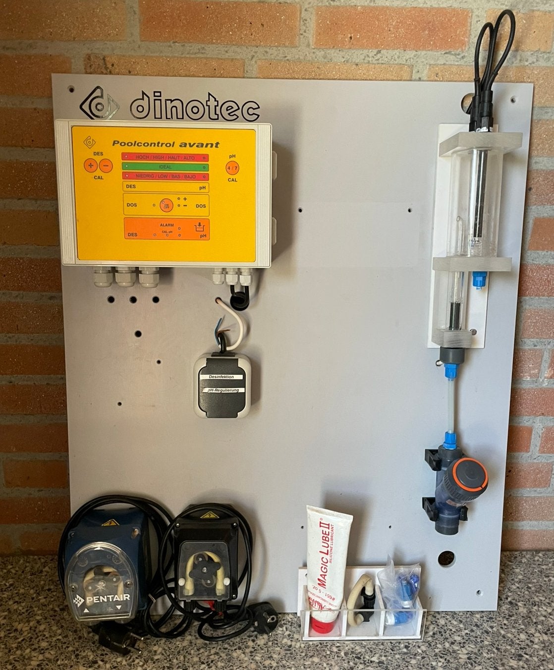Dinotec Poolcontrol Avant pH & chloor regelaar, Gebruikt, Minder dan 80 cm, Ophalen of Verzenden, Minder dan 200 cm