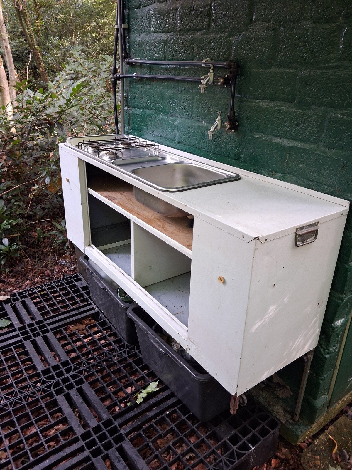 aluminium/ rvs buitenkeuken, Ophalen, Gebruikt, Gas, Vrijstaand