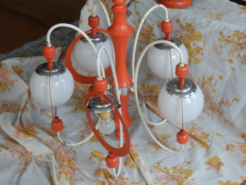 Retro plafonlamp, Richard Essig, Huis en Inrichting, Lampen | Hanglampen, Ophalen, Gebruikt, Overige materialen, Overige fittingen