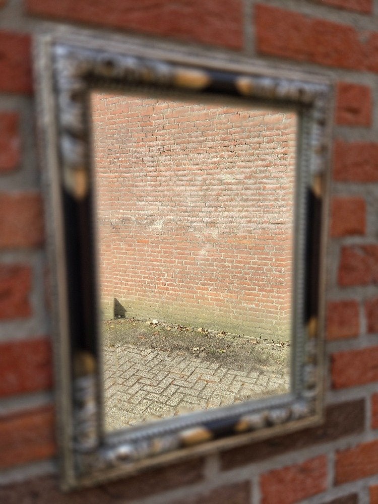 spiegel zilver look brocant, Huis en Inrichting, Ophalen of Verzenden, 'T Olde Gre-j, Info@toldegrej.nl, Endepoelstraat 20f Didam