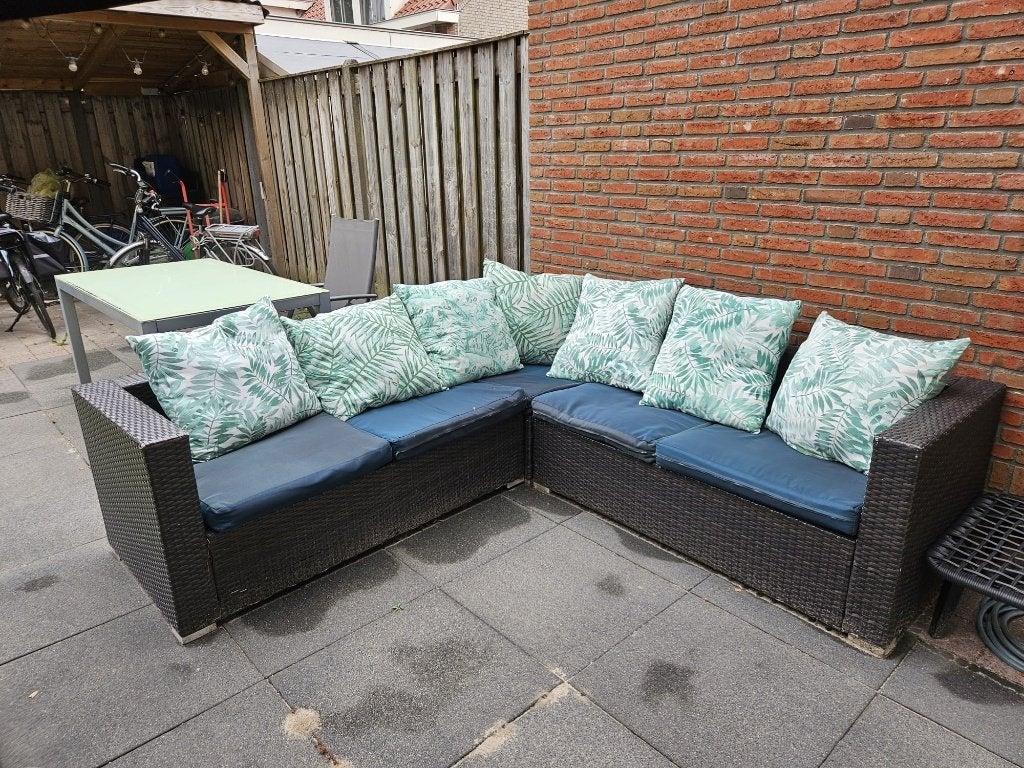 loungeset 225x225 cm, Tuin en Terras, Ophalen, 5 zitplaatsen, Kunststof, Zo goed als nieuw